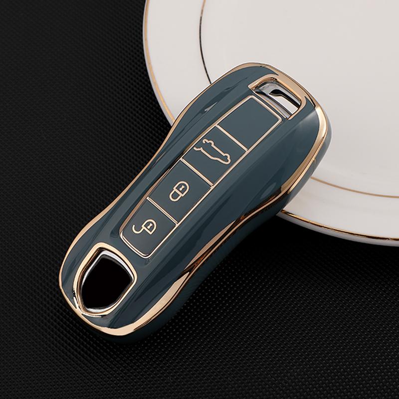 For Porsche Cayenne Macan Panamera 971 - Fits 4 Gts Turbo 4S Tpu Car Key Fob Case Keyless Protective Shell Keychain Accessories