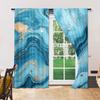 Set Of 2 Versatile Polyester Transparent Curtains Home Decoration Blue Teal Use Bedrooms Living Rooms Made Sitting Room Window Treatment