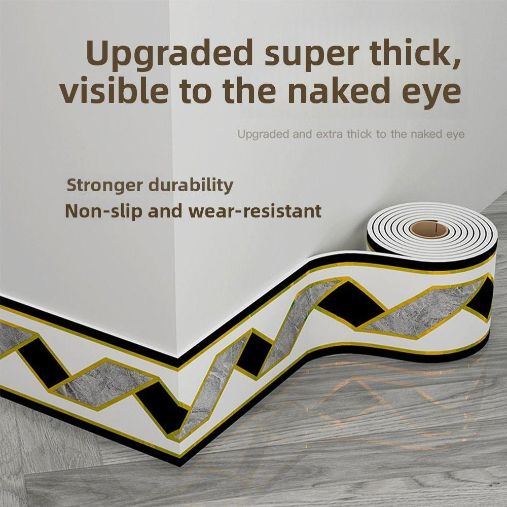 Thickening Foam Self-Adhesive Skirting Board Self-Adhesive Design PVC Material Waterproof Baseboard Removable Feature