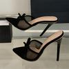 Fashion Eilyken New Fashion Breathable Mesh Pointed Toe Women Slippers Elegant Thin High Heels Banquet Sandals Summer Shoes
