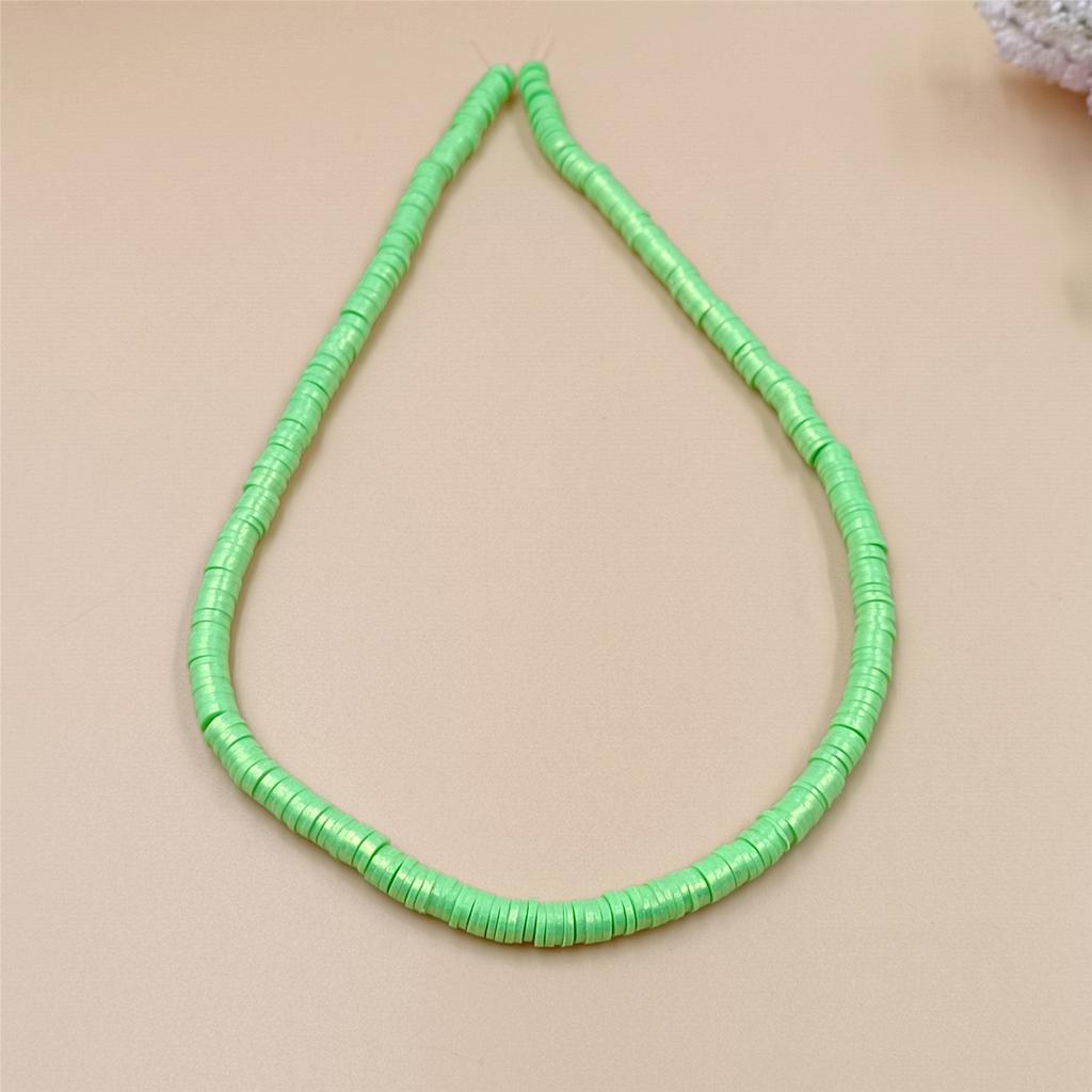 1 Sıra Kolye 7 Renk Bileklikler 6mm Sedefli Toz DIY Takı Yapımı İçin Gevşek Boncuklar Polimer Kil Moda 350 Adet Ara Boncuk