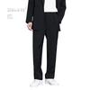 SHANNU Men's Relaxed Fit Straight Leg Suit Trousers