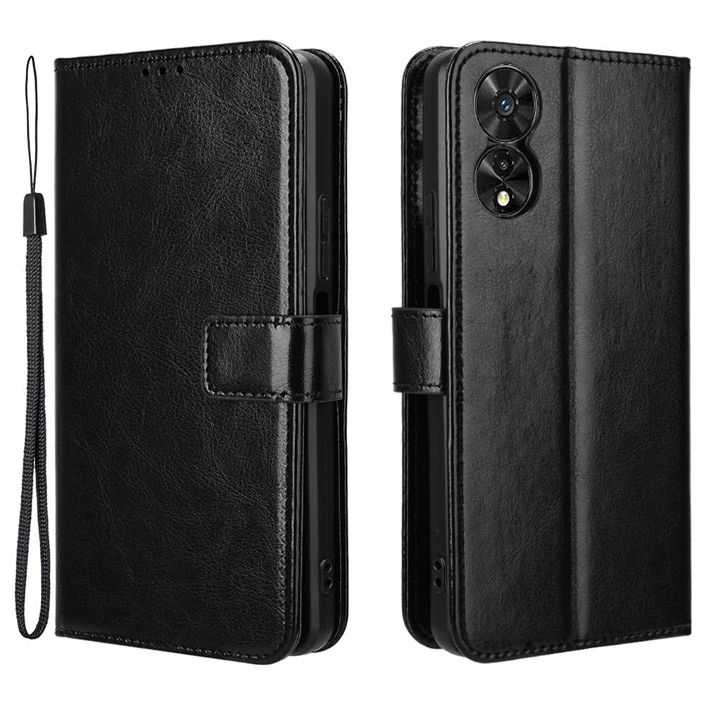 For TCL 505 T509K T5094 Case Viewing Stand PU Leather Crazy Horse Texture Phone Cover