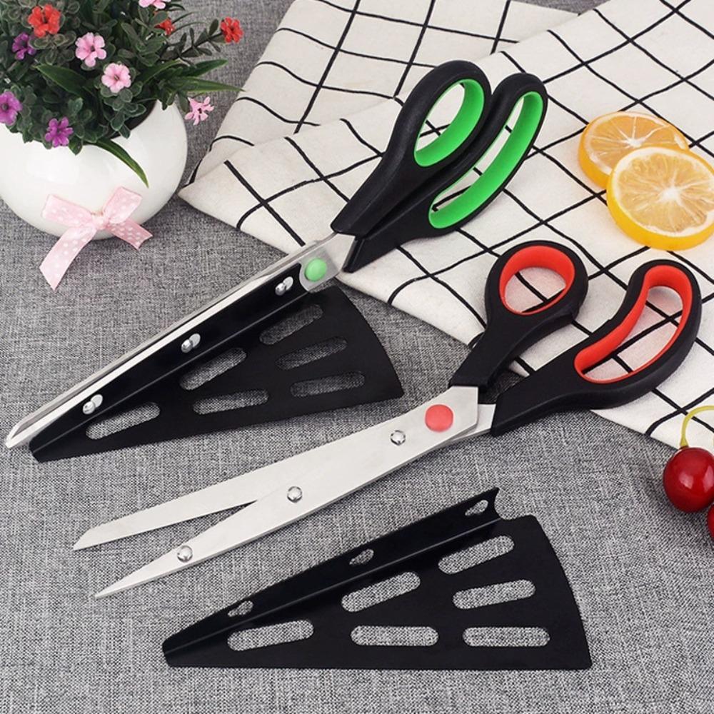 Stainless Steel Detachable Pizza Scissor 2 In 1 Scallion Scissor Creative Pizza Cutter Salad
