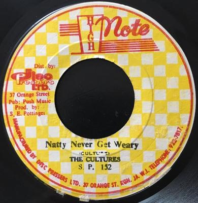 7-Zoll Schallplatte CULTURE - Natty Never Get Weary KEINE Hohe Note Jamaika Reggae, Ska & Dub Gebraucht
