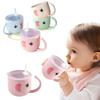 Bebek biberon Çocuk Fincan Silikon Sippy Çocuk Sızdırmaz içecek bardakları Karikatür Bebek Saman Kolu Buğday Samanı Drinkware