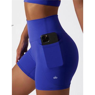 Dames Alo Yoga Fitness Shorts - Sneldrogend, Billenliften, Driekwartlengte voor Hardlopen, Fietsen en Yoga.