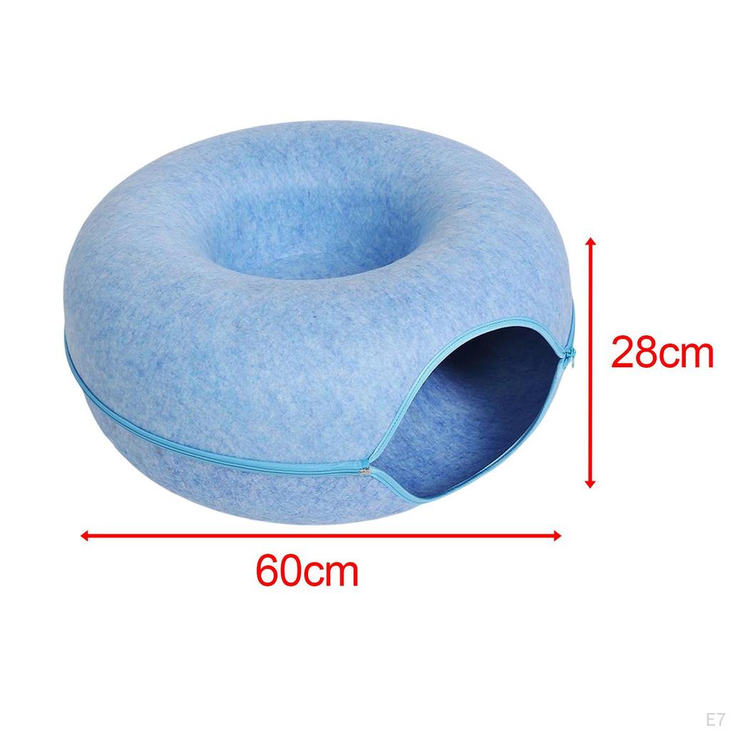 Cave for Cat Zipper Save Space Scratch Resistant Washable Kitten House Nest Removable 60x60x28cm