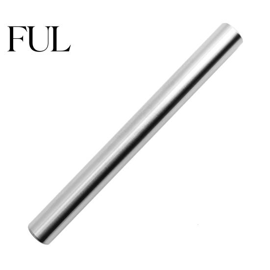 Rolling Pin Dough Reusable Food Grade Not Sticky Polished Long-lasting Labor-saving Stainless Steel Smooth Surface Making Kitchen for Roller