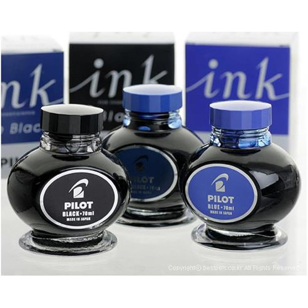 PILOT Ink General Writing Ink (Suitable for Plunger Suction Fountain Pens) Black INK70B Pilot