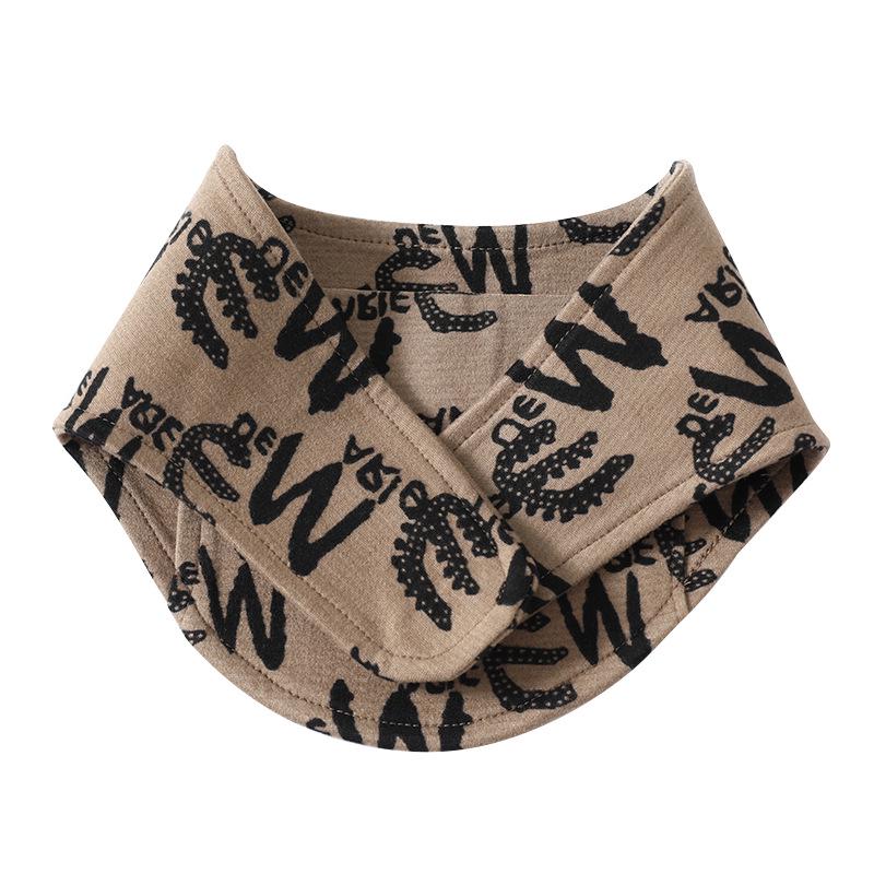 Unisex German Velvet Printed Neck Warmer Snood with Pocket - Cervical Protection & Heat-Generating