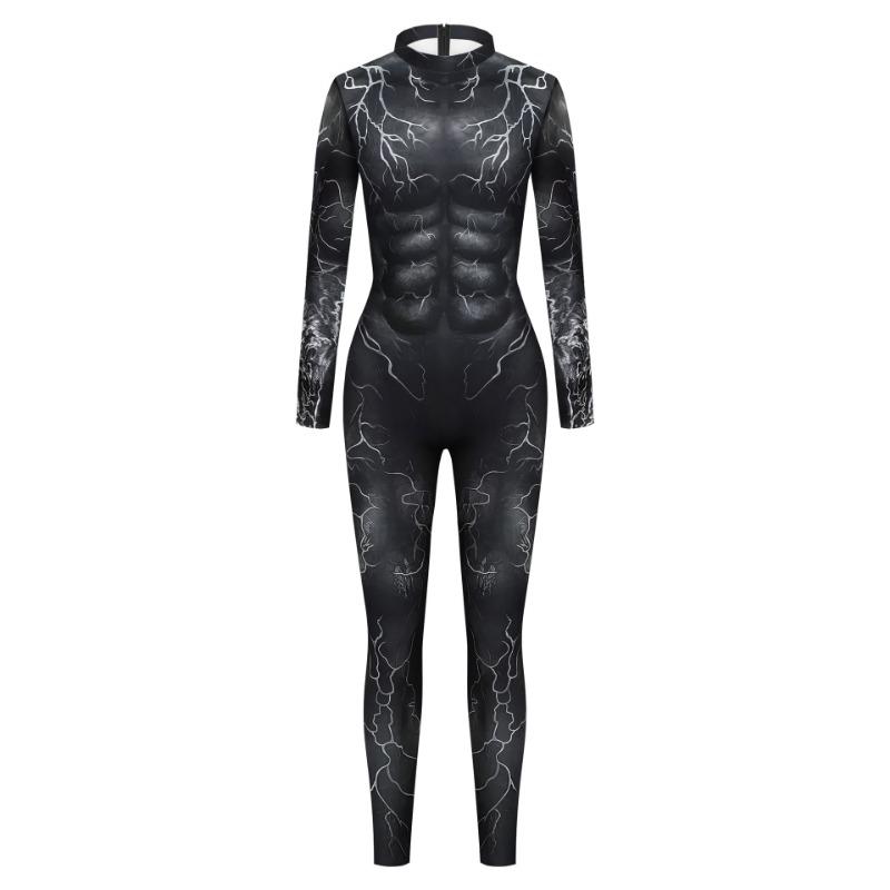 

Осенне-зимний костюм Венома для фильма, комбинезон, Хэллоуин, ужасы, капюшон, колготки, игровой костюм XXL