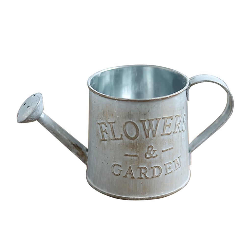 Vintage Metal Flower Vase Farmhouse Decor with Handle Home Decoration 3.3" High