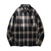 Mens Plaid Shirt Fall Regular Fit Long Sleeve Plaid Shirt Casual Button Down Shirts Flannel Jacket With Pocket