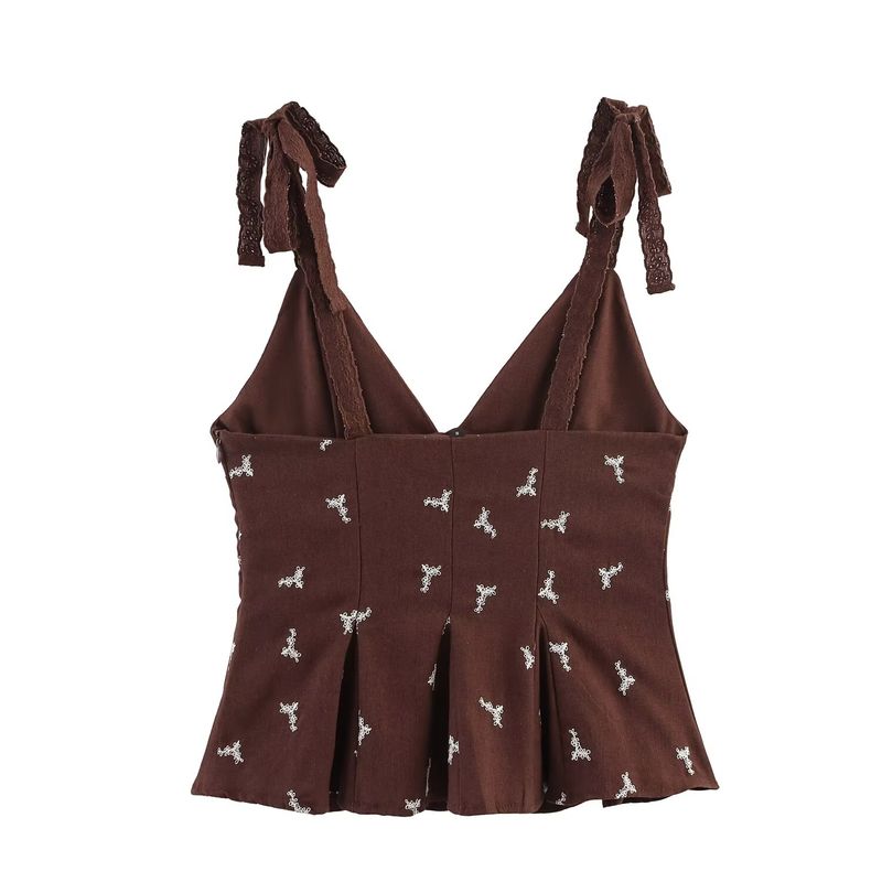 Jnleaog Spring New Arrival Women's Clothing Fashion Style French Fashion Short Skirt Embroider Tops 0881011