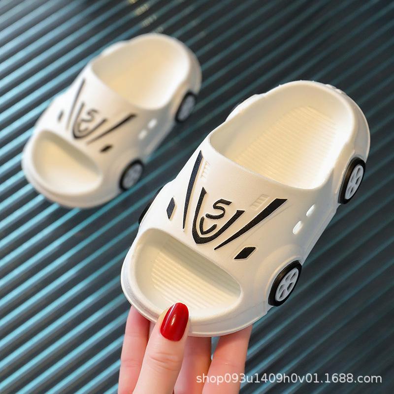 Fashion CINESSD Kids Luminous Slippers Summer Sandal Indoor Outdoor Soft Anti-slip Cartoon Car Kids Shoes Personality Children Sandals