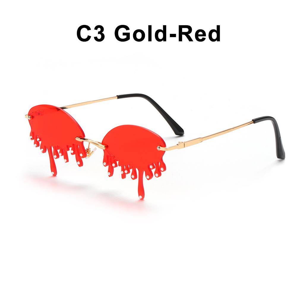 Funny Clouds Shaped Sunglasses Lightning Pendent Sunglasses Rimless Sunglasses 90s Sun Glasses Steampunk Disco Party Glasses