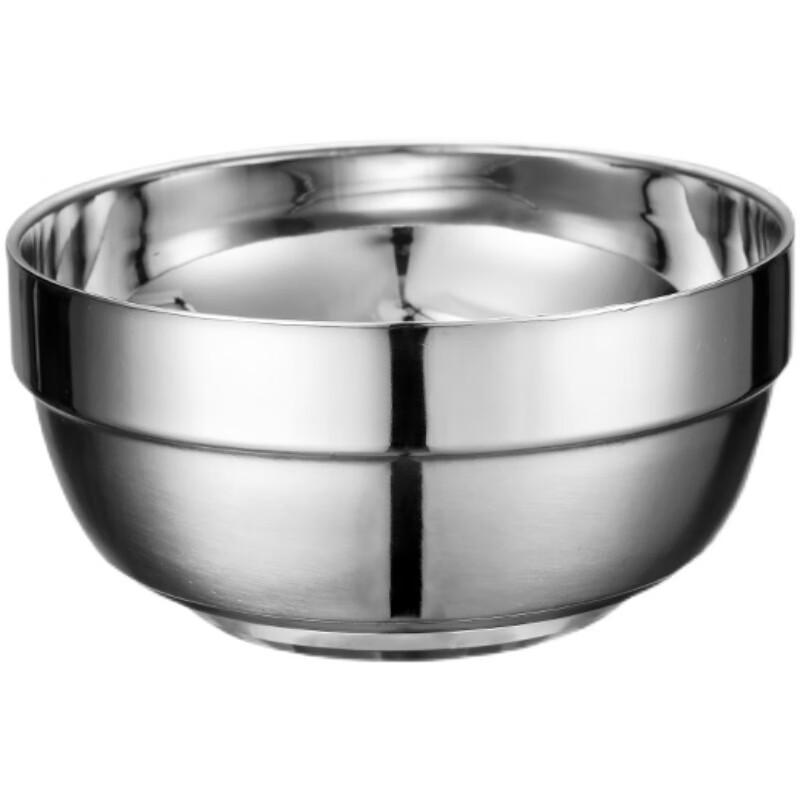 SuLi 304 Stainless Steel Double-Layer Anti-Scald Bowl