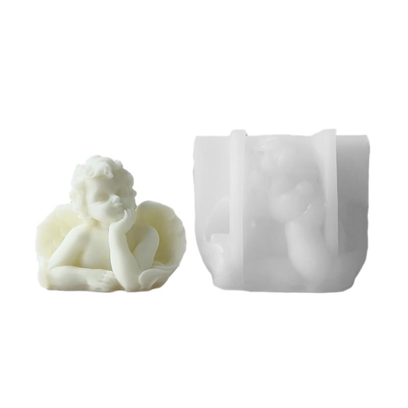 

Candle Moulds Clay Moulds Crafts Moulds Hand-making Supplies Cute Angel Shape Non-stick Silicone Material for DIY Crafts 1