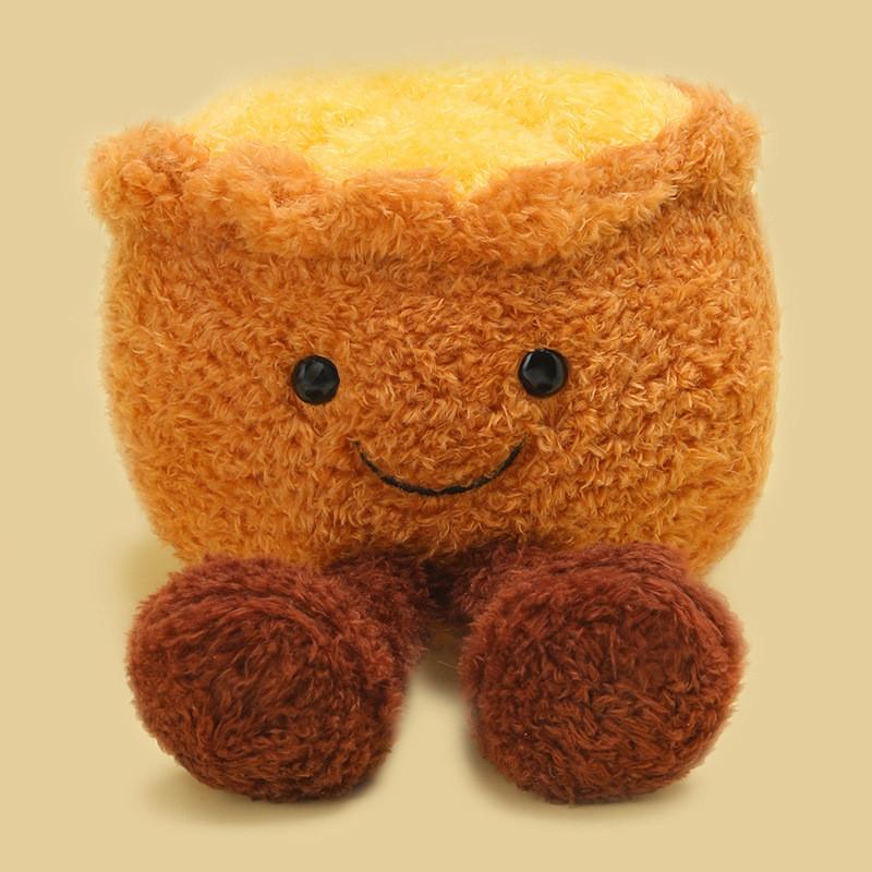 Egg Hamburger Toast Tart Plush Toy Soft Stuffed Doll Desk Decor Creative Gift