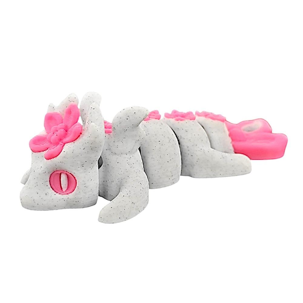 

Cartoon 3D Rotatable Articulated Dragon Realistic 3D Articulated Dragon Toys Kid Gift розовый