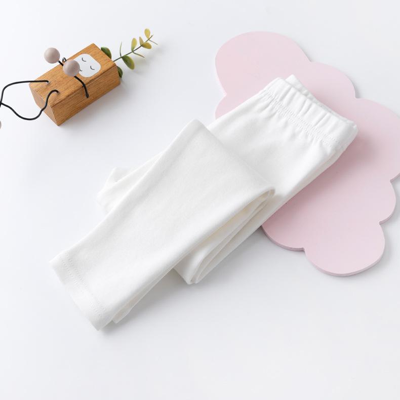 Spring and Autumn Girls' Pants Candy Colored Matte Warm Children's Bottom Pants Cotton Can Be Worn Inside Out Children's Pants