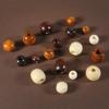 50 peças contas soltas de madeira redondas naturais cor de café buraco grande para acessórios de fabricação de joias diy