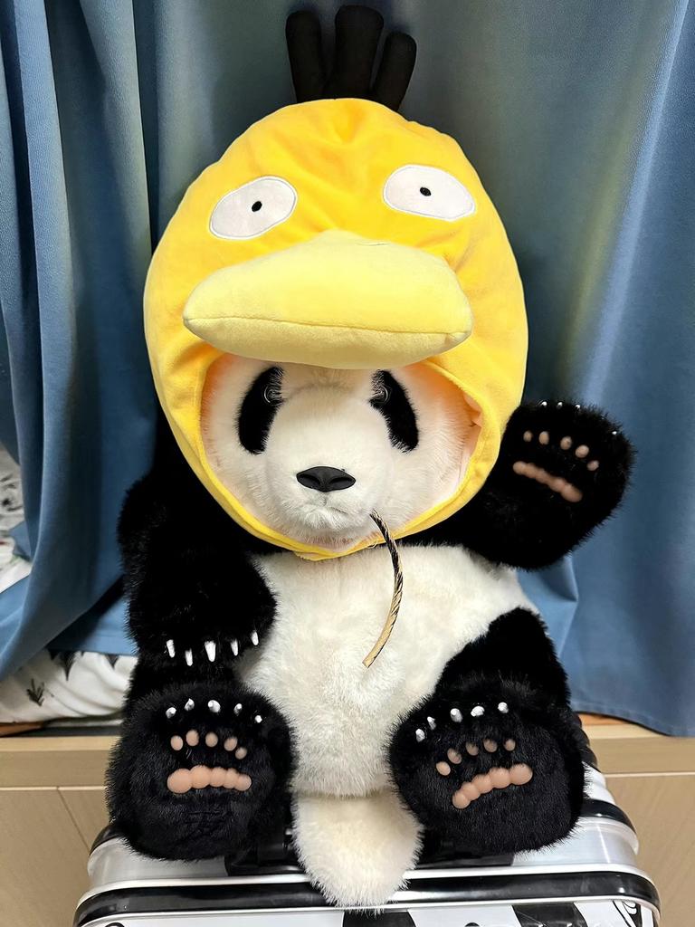High Quality Anime Psyduck Headgear Hats Anime Dolls Toy Daze Yellow Duck Plush Toys Stuffed Pillow Toys Gifts
