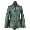 COCKERELL HOUSE Damen Lederjacke Tailored Jacke M Olive Dunkelgrün Biker Style(GEBRAUCHT)