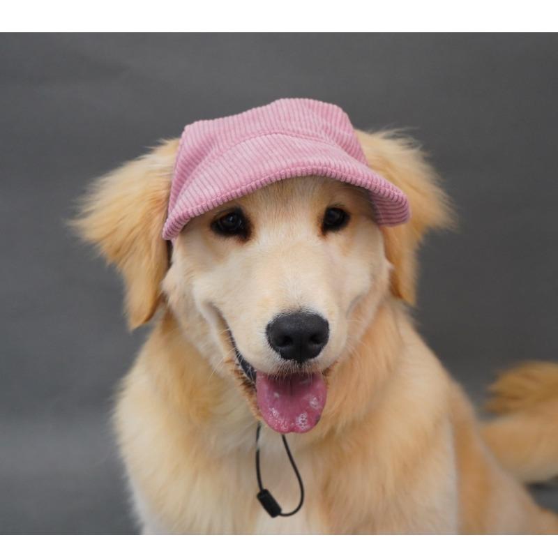 Cute Pet Baseball Cap Ear Hole Design Outdoor Sun Hat Dog Visor Cap for Golden Retriever Labrador Big Dogs Walking Travel Pet Accessories