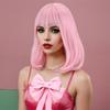 Short Wigs for Women Synthetic Hair Cosplay Wig with Bangs Straight Anime Movie Costume Party Halloween Wig Drag Queen