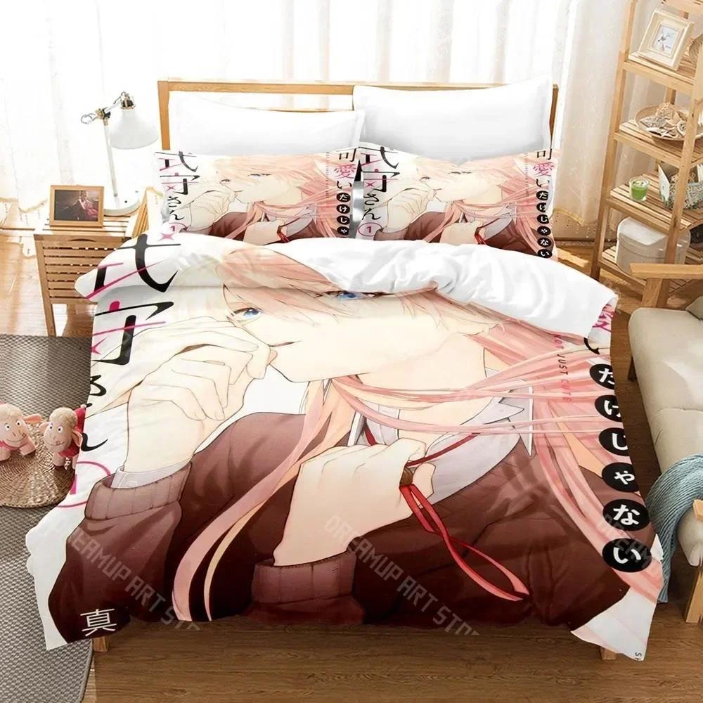 Shikimori's Not Just a Cutie Bedding Set Single Twin Full Queen King Size Bed Set Aldult Kid Bedroom Duvetcover Sets Anime Bed