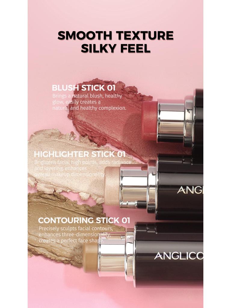 Highlighter and Contour Stick: 3D Brightening, Under-Eye Concealing, Face Blush Cream