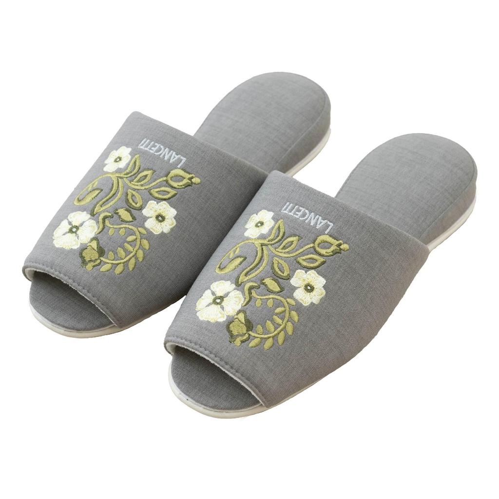 LANCETTI Senko Liguria Size 47170 Slippers, 23.5-25cm, Gray,
