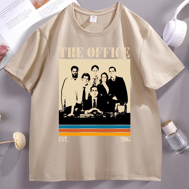 The Office TV Series T Shirt Retro Cotton Short Sleeve Tee Shirt Casual Round Neck Soft Breathable Tshirt Unisexclothing Tops