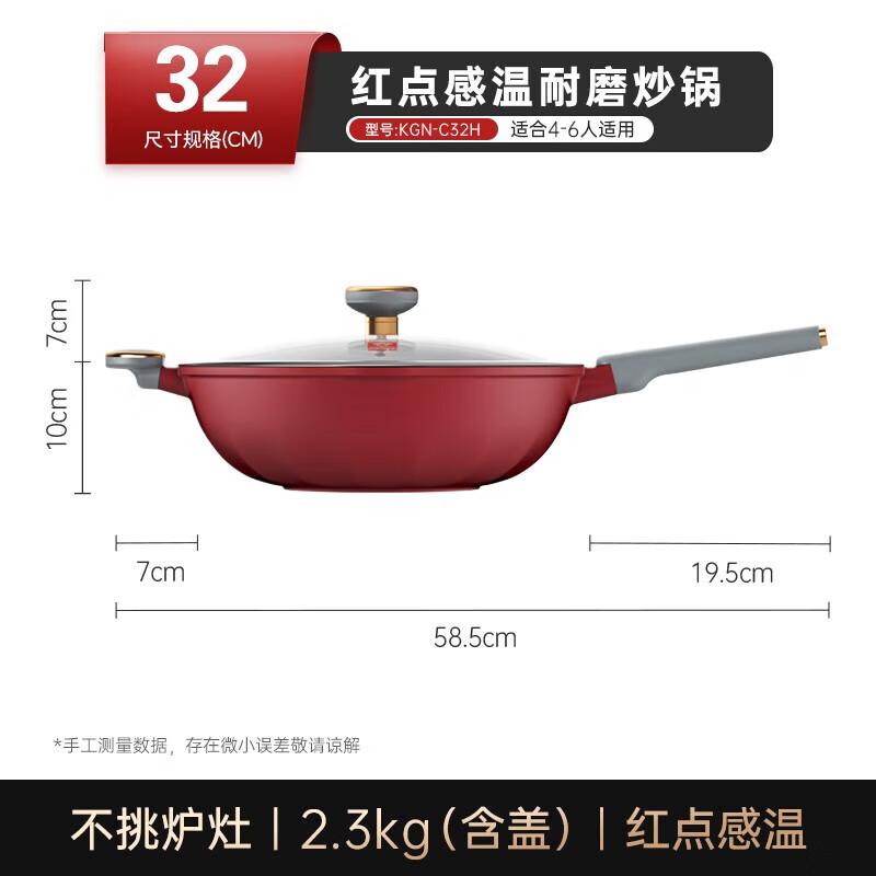 KBH Titanium Non-Stick Stir-Fry Wok with Heat Indicator