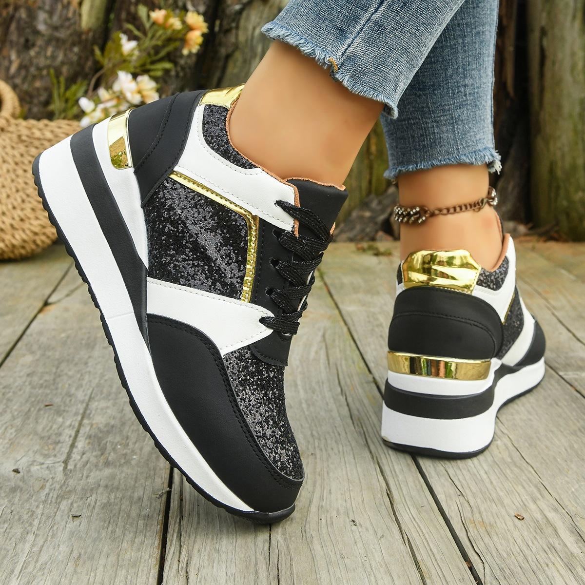 New Style Casual Shoes with Platform Heel and Thick Sole - Women s Single Shoes for Sports Activities 36