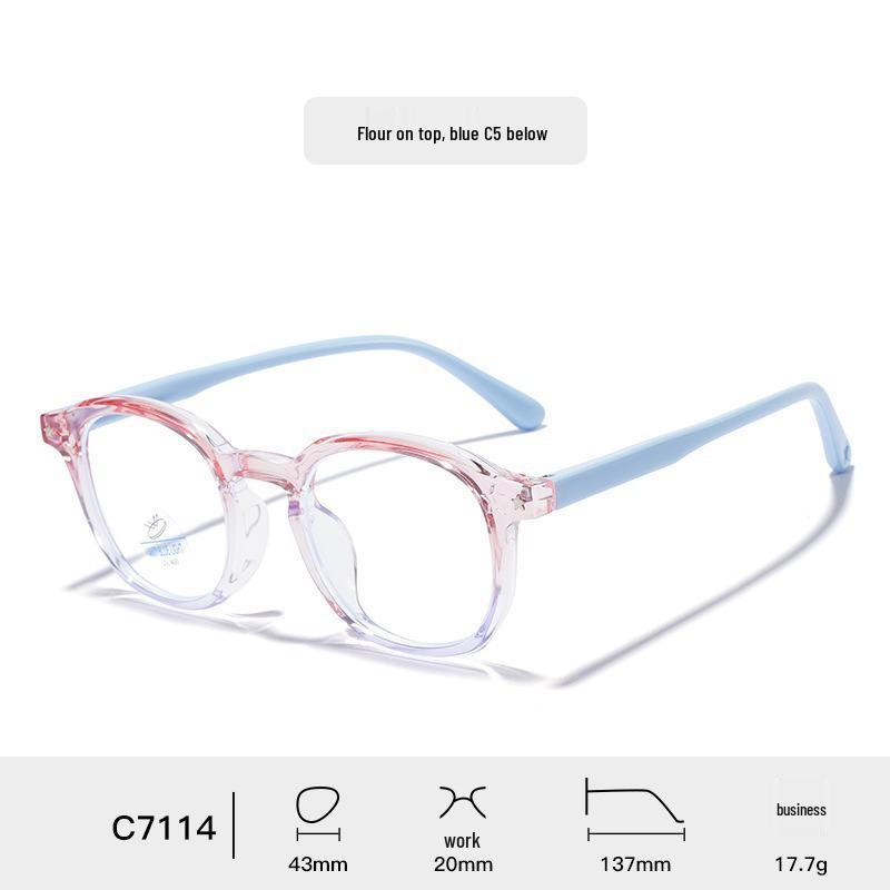 Versatile Anti-Blue Light Star Pattern Glasses for Kids – Ultra-Light, Full Frame, Comfortable