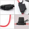 Auto-Sicherungshalter Wasserdicht Mini-Klingenadapter Spritzwassergeschützte Box 16AWG/18AWG Trennschalter-Steckdose Feuchtigkeitsgeschützter Sicherungssteckplatz