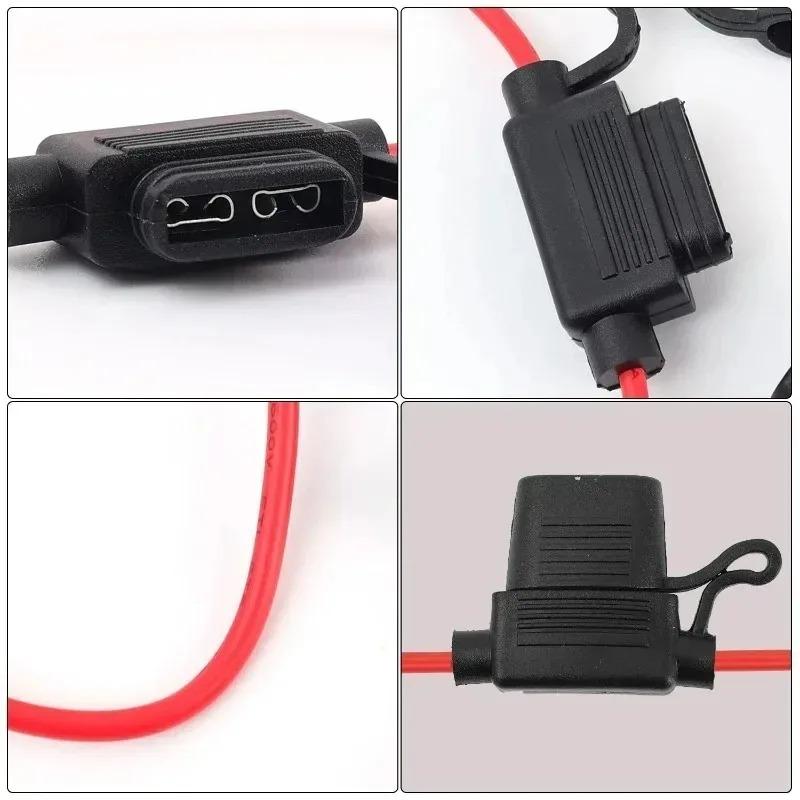 Auto-Sicherungshalter Wasserdicht Mini-Klingenadapter Spritzwassergeschützte Box 16AWG/18AWG Trennschalter-Steckdose Feuchtigkeitsgeschützter Sicherungssteckplatz