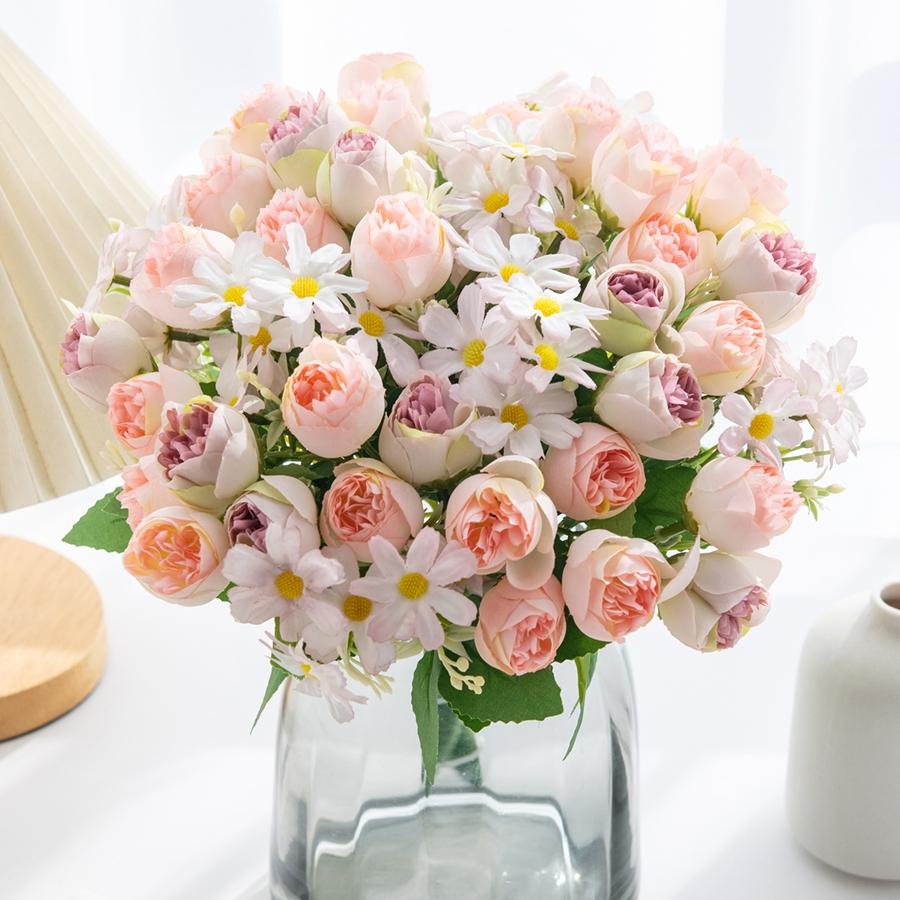 1/2Pc Artificial Flowers Rose Wedding Home Room Table Festival Decoratio Outdoor Garden Yard Bridal Bouquet DIY Gift Accessories