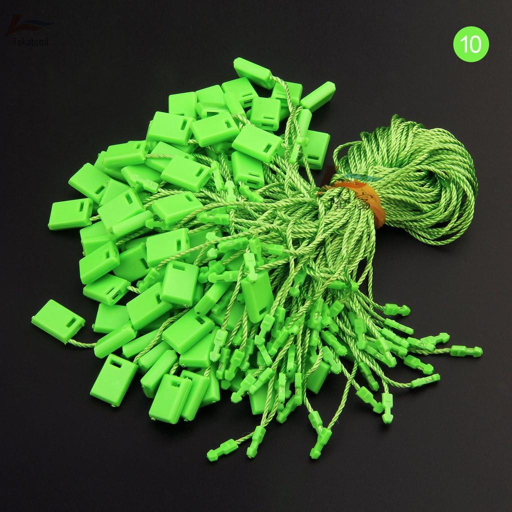 Tabletas Cuadradas Colgantes para Etiquetas de Ropa - Verde, Morado, Azul