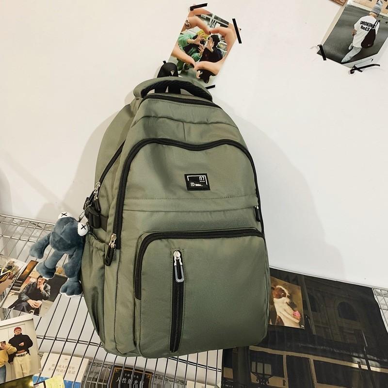 Nylon School Backpack For Teens With Design And Laptop Compartment