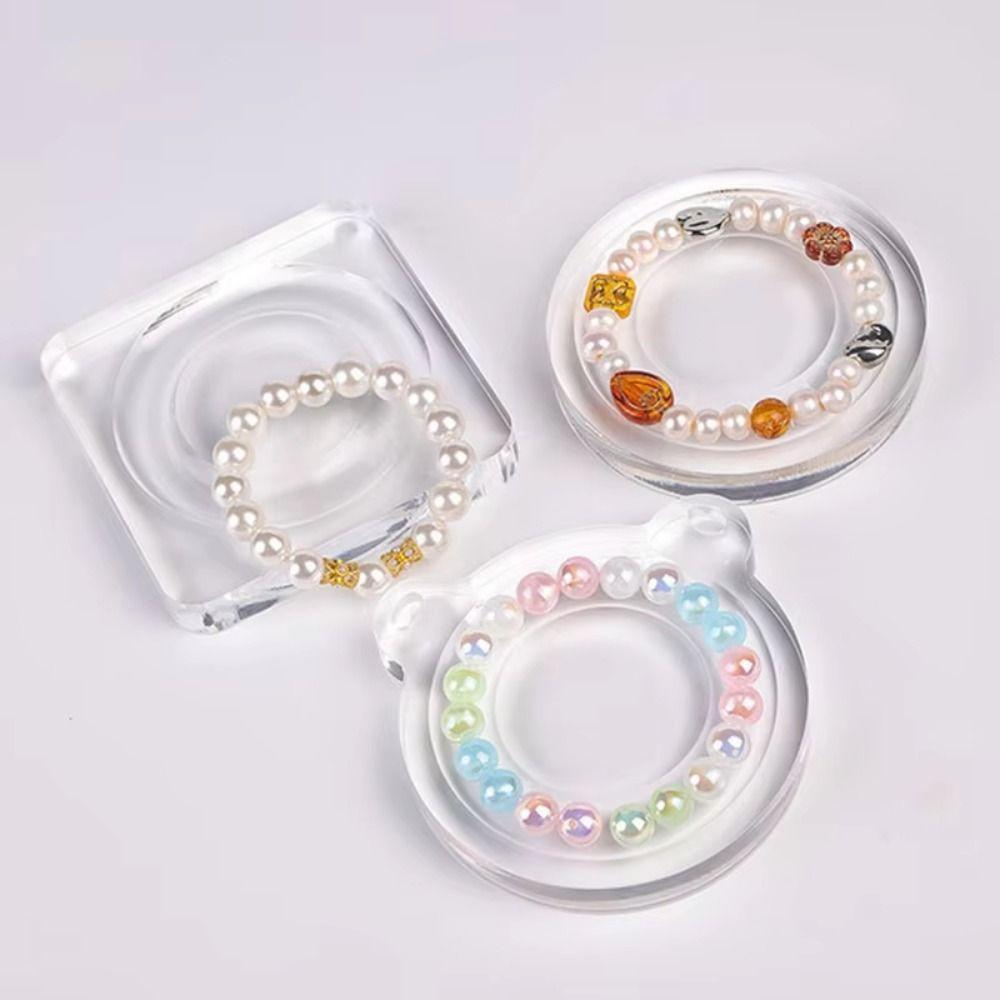 

Clear Necklace Designs Tray Acrylic Bracelet Display Stand Jewelry Making Tray Photo Props Style 3