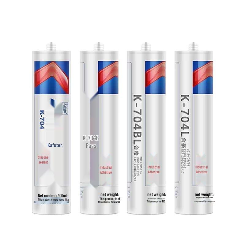 Kafut 704 Weiß/Schwarz Silikondichtstoffkleber, Pastenartig, Fließfähig, 300ml Tube