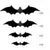 3D Wall Decals for Halloween - Self-Adhesive Removable Stickers for Doors Mirrors House Party Decorations
