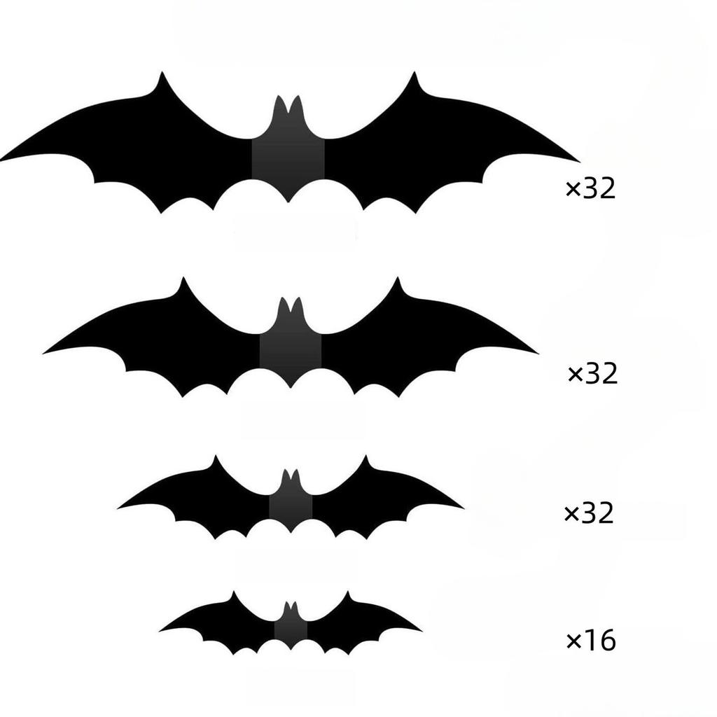 3D Wall Decals for Halloween - Self-Adhesive Removable Stickers for Doors Mirrors House Party Decorations