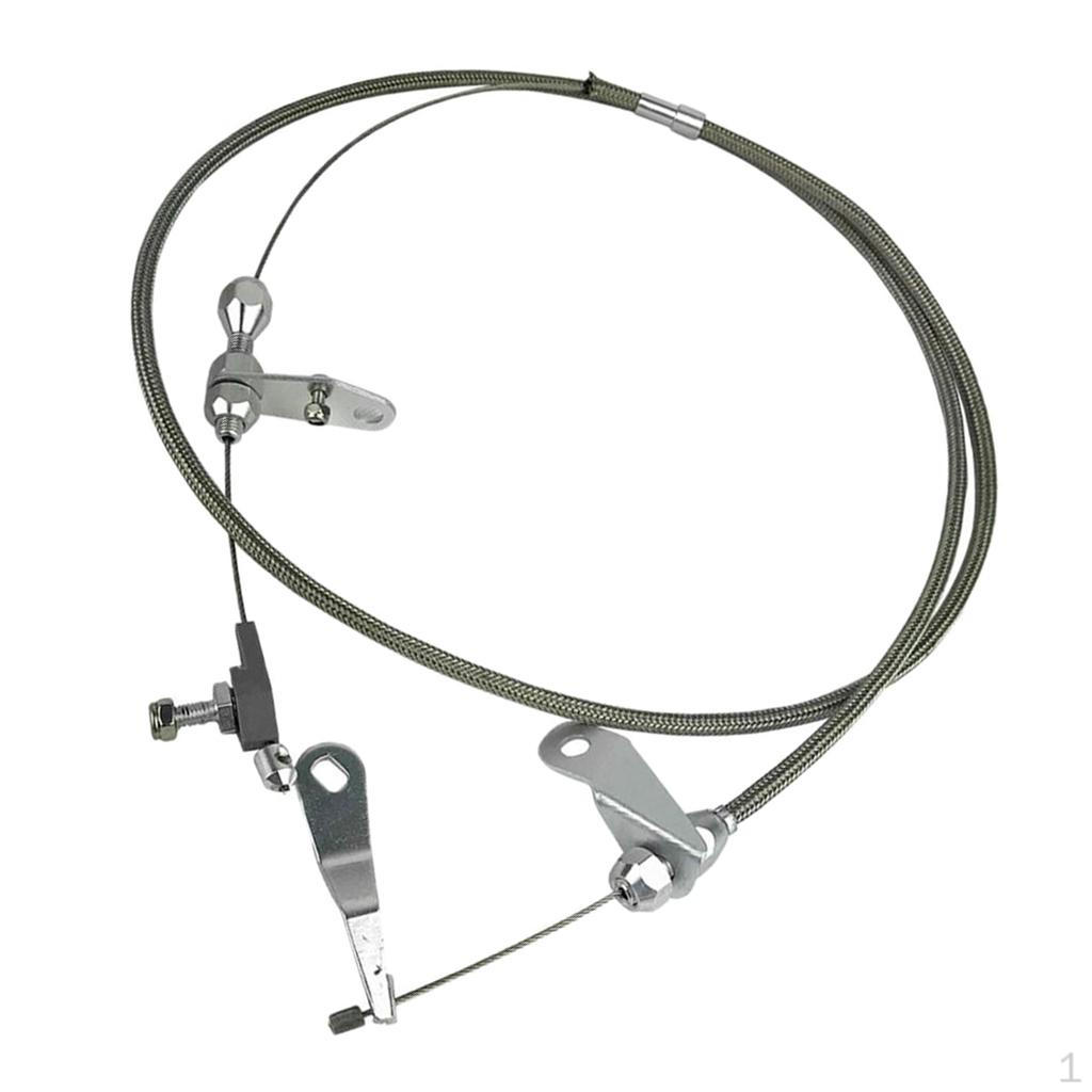 Heavy Duty Braided Throttle Transmission Kickdown Cable Detent for C4