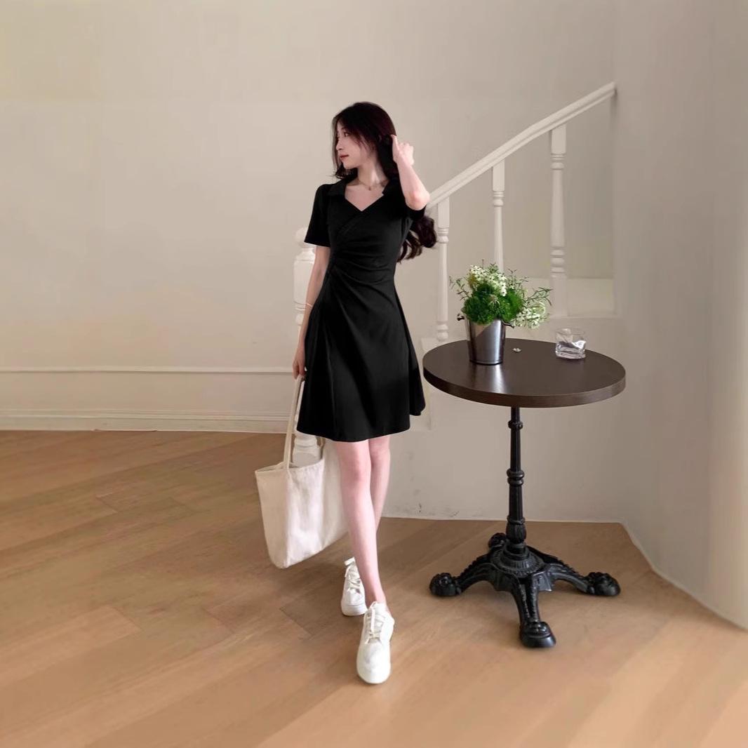 

Sweet & Spicy V-Neck Summer Ruched Waist Bodycon Dress for Women Medium
