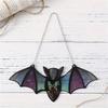 Acrylic Bat Suncatcher Window Hanging Stained Glass Wall Art Halloween Decoration